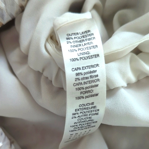 White House Black Market Elegant Multicolor Pleated Dress With Stretch - Sz 0-4 - Picture 9 of 10